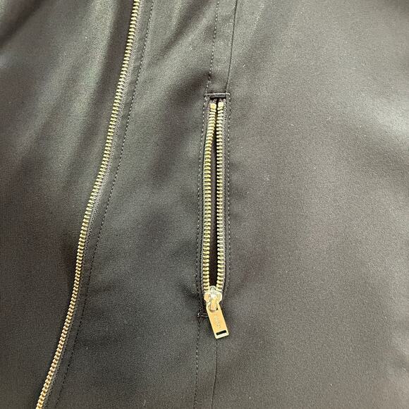 ARITZIA BABATON Redford Moto Vest Black Drapey Crepe Sleeveless Biker Vest SZ 6 - Picture 11 of 16